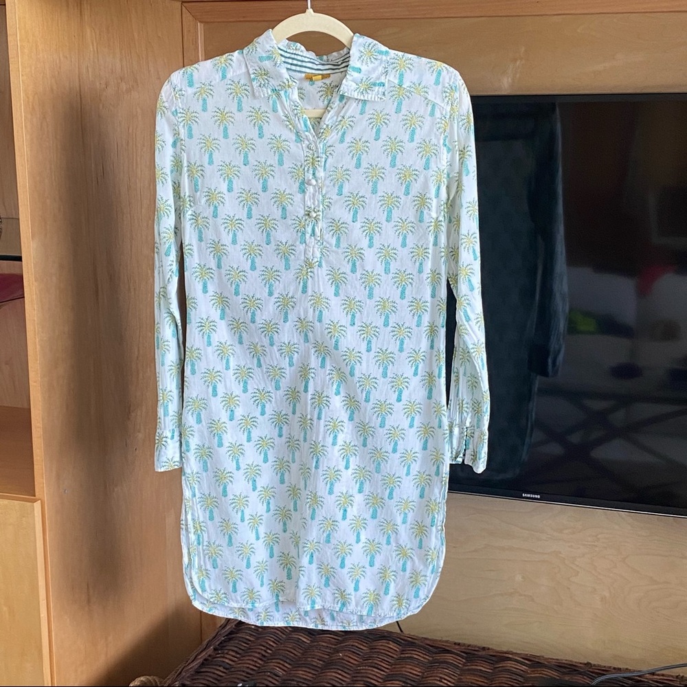 Roberta Roller Rabbit Green Palm Tree Tunic